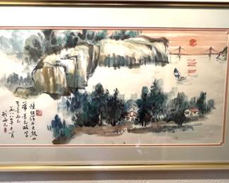 21. Signed Watercolor of "Bear Mountain" (33" x 20")