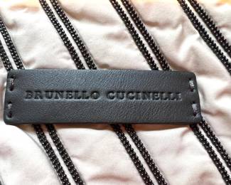 77. Brunello Cucinelli Black & White Beaded Backpack