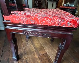 26. Set of 10 Rosewood Side Chairs w/ Cushions (18" x 17" x 41.5")