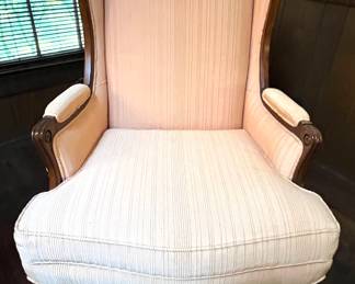 17. Wingback Armchair w/ Wood Frame (27.5" x 26" x 41")
