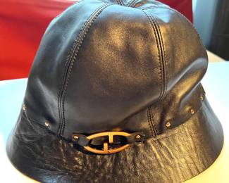 78. Gucci Black Leather Hat