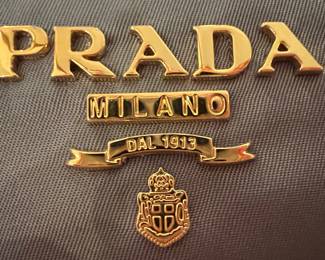 54. Prada Limited Edition Nylon Shoulder Bag w/ Gold Accents (11" x 4" x 8")
