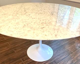2. Tulip Table w/ Carrara Marble Top (54" x 29")