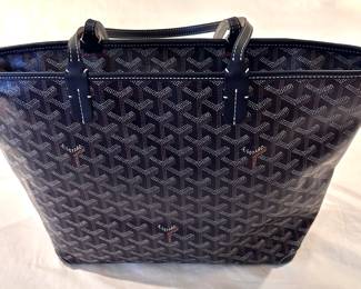157. Goyard Goyardine Artois MM Coated Tote Bag