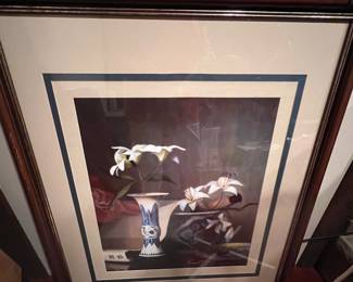 138. Framed Still Life of Lilies