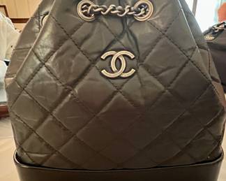 56. Vintage Chanel Gabrielle Bag w/ Cover (8" x 3" x 9")