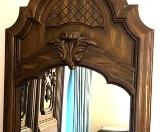 42. Thomasville Carved Six Drawer 2 Door Dresser (77" x 20" x 33") w/ 2 Mirrors (52"h)