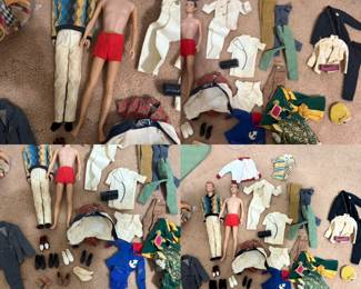 Vintage 1960's Ken Dolls and clothing