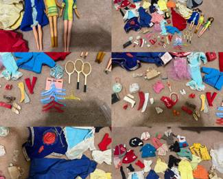 Vintage 1960's Barbies  and clothes