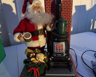 Santa With Wood Burning Stove