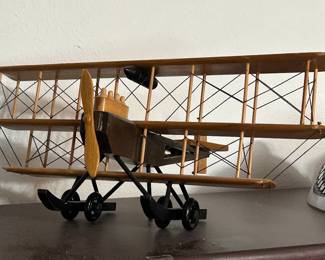 Vintage Model Wood Airplane