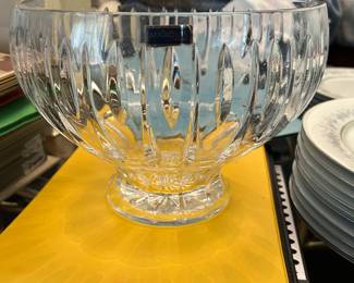 Large Marquis Crystal Bowl