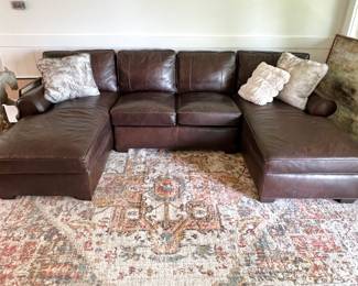 Arhaus Sectional Leather Couch