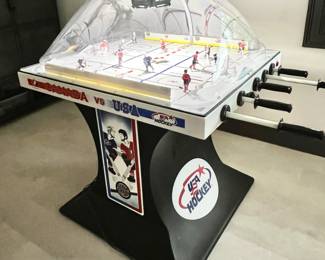 Super Chexx Bubble Dome Ice Hockey Tablet Game with Clear Dome - Canada vs USA - Interactive LED Scoreboard
