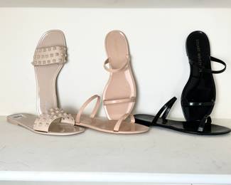 Stuart Weitzman Women's Sandals Lot - Black, Nude, and Blush Color Options - Size 8M