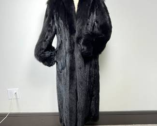 Full Length Charles Klein Black Mink Coat- Size M