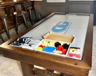 Olhausen Games Air Hockey Table with Accessories and Conversion Tops Ping Pong -Tennis