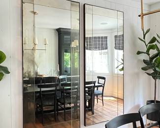  7 foot Pottery Barn Tribeca Antiqued Glass Mirror