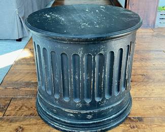Arhaus Black Round Table Storage Accent Furniture