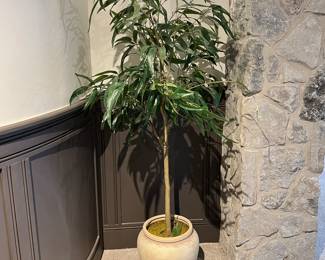 Artificial Ficus Tree in Decorative Pot | Faux Greenery | Indoor Home Decor