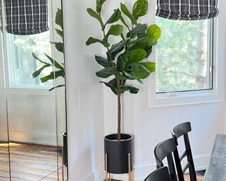 Faux 55” tall Fiddle Leaf Fig Tree in Decorative Planter 
