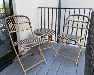 Charming folding chairs and table set