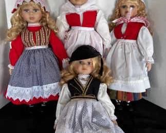 Porcelain Norwegian Dolls Denmark, Iceland, Finland
