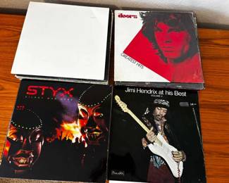 24 Record Albums 4  Beatles White Album, Hendrix, Doors, Styx