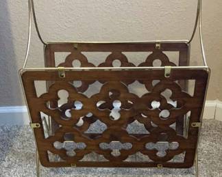 MidCentury Flower Magazine Rack