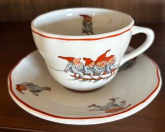 16pc Porsgrund Norway Cup Saucer Sets