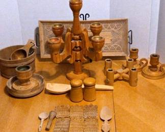 Scandinavian Carved Wood Pieces