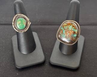 2 Turquoise Rings