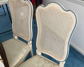 Six cane chairs