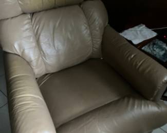 Leather recliner