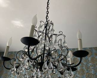 Tear drop crystal chandelier