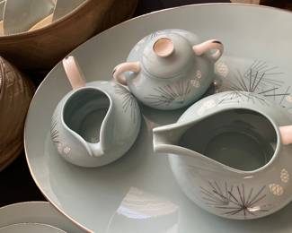 Vintage mid-century, China, Franciscan   Service for 12  extra platters cream and sugar 