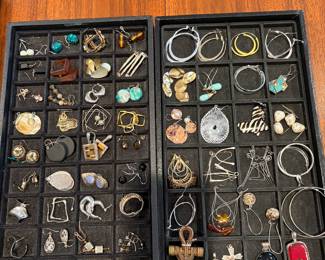 Earrings - some sterling silver