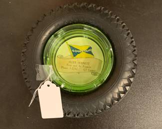 Uranium glass ashtray