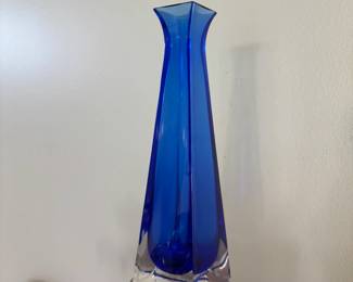 Blue Glass Vase (we have dozens of different colored vases)
