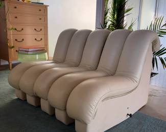 Replica De Sede Snake Couch, White Leather Comes as one couch but we separated it