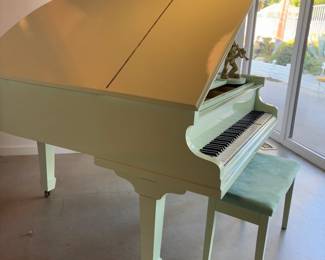 Mint Green custom vintage baby grand Piano