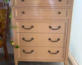 Vintage Peach dresser (custom painted)