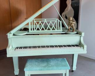 Mint Green custom vintage baby grand Piano