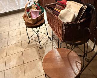 Wrought iron cafe chairs