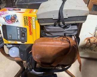 Vintage Camera and Luggage Set