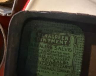 Veragreen Ointment Tin - Vintage Healing Salve from Pine Chemical Co., Bergen, N.Y.