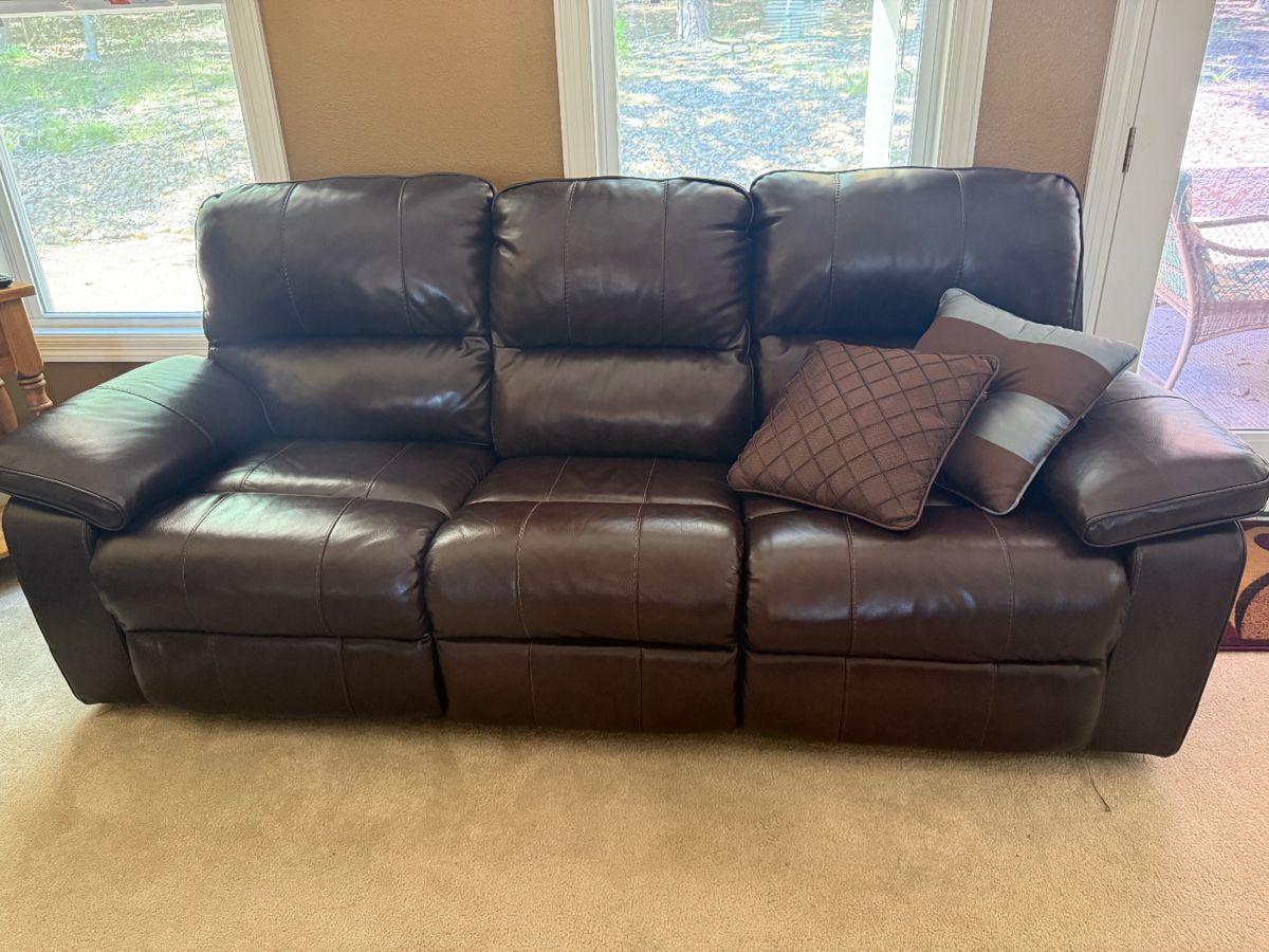 Reclining Leather Sofa