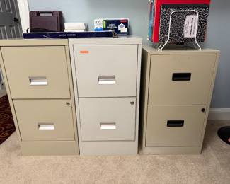 3 - 2 Drawer File Cabinets