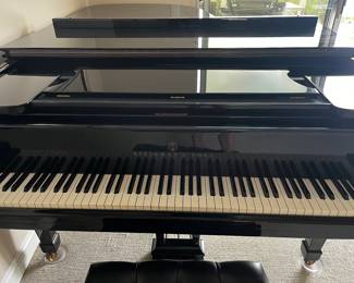 Hamburg Steinway Concert Grand Piano Model B-211 Serial #485221 Circa 1982 Ebony 7' w/Bench