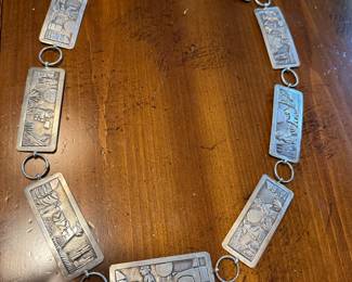 Floyd Becenti Navajo storyteller sterling belt